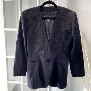 Vintage Escada  floral embroidered blazer